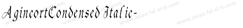 AgincortCondensed Italic字体转换